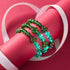 Emerald Evergreen | Silver | Firefly Glass Bracelet